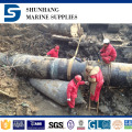 Inflatable rubber airbag for pipeline laying